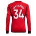 Manchester United Donny van de Beek #34 Replika Hemma matchkläder 2023-24 Långa ärmar